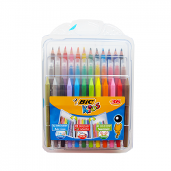Pachet Bic Kids 12 creioane colorate, 12 creioane cerate,...