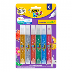 Lipici cu sclipici Bic 6 culori/set 720531