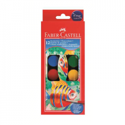 Acuarele de apa Faber Castell 12 culori cu pensula 