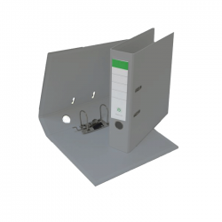 Biblioraft plastifiat PP/PP 8 cm gri