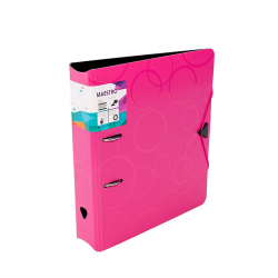 Biblioraft PP foam, cu elastic, Maestro, 7.5 cm, 386455, roz