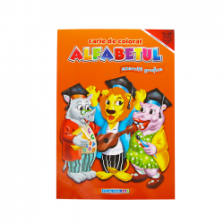 Carte de colorat educativa: alfabet si exercitii grafice, A4 16 pagini...