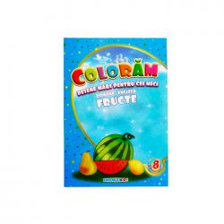 Carte de colorat educativa: fructe, B5 16 pagini Eurobookids