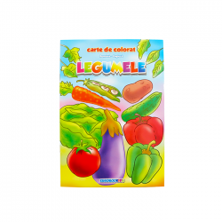 Carte de colorat educativa: legume, B5 16 pagini Eurobookids
