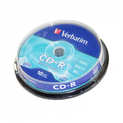 CD-R Verbatim, 700 MB, 52x, 10 bucati/bulk in cake box