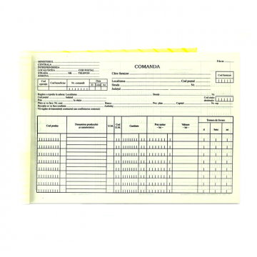 Nota de comanda, format A4, orientare vedere, 100 file - Papetaria Tudor