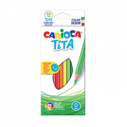 Creioane colorate 12 culori flexibile Carioca Tita SKR087