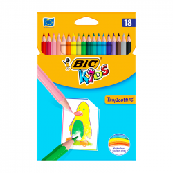 Creioane colorate 18 culori Bic Tropicolors