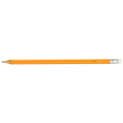Creion grafit HB cu radiera corp galben Forpus 50805