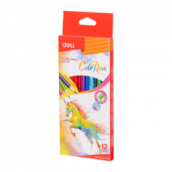Creioane colorate 12 culori Deli ColoRun C003 00
