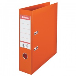Biblioraft plastifiat ESSELTE 7.5cm portocaliu standard 