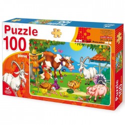 Puzzle 100 piese Animale Domestice