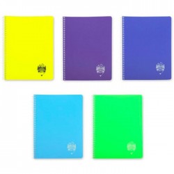 Set 5 Caiete A4 cu spira, 144 file, velin, coperta PP, Atinge Excelenta, Daco