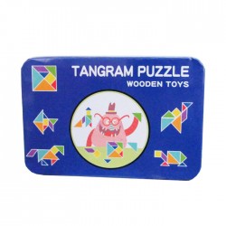 Joc Tangram din lemn cu 7...