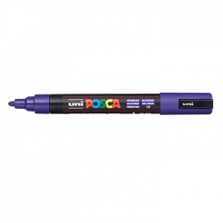 Marker universal UNI PC-5M Posca, 1.8-2.5 mm, albastru de prusia
