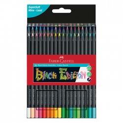 Creioane colorate 36 culori triunghiulare, Black Edition,...