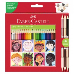 Creioane colorate 24 culori triunghiulare si 3 creioane...