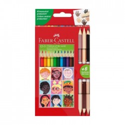 Creioane colorate 12 culori triunghiulare si 3 creioane...