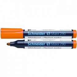Marker pentru whiteboard+flipchart Schneider Maxx 290 portocaliu