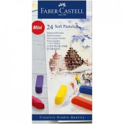 Creioane pastel soft 24 culori Faber Castell 128224