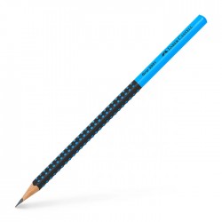 Creion grafit two tone fara radiera cu grip 2001 Faber Castell negru-bleu 517010