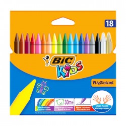 Set 18 creioane cerate Bic Kids Plastidecor 0358