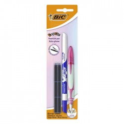 Set: Stilou Bic Easy Clic + pic cu rescriere + 6 patroane patroane