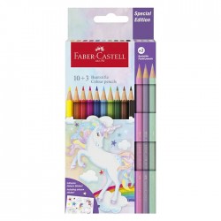 Creioane colorate 10+3 culori Faber Castell, Unicorni, FC111219