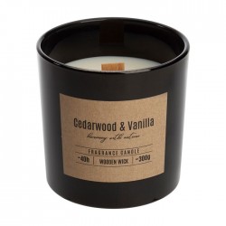 Lumanare parfumata in pahar de sticla cu fitil de lemn,...