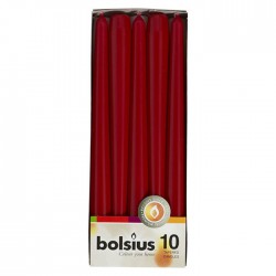 Set lumanari conice Bolsius Burgundi COB-10-44, 10 bucati
