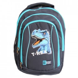 Ghiozdan 4 compartimente, 2 buzunare, Majewski, Gama St. Right, Colectia Blue...