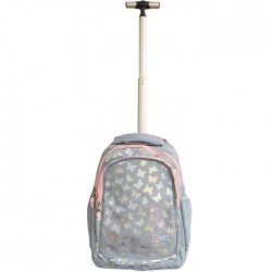 Ghiozdan cu troler Majewski Gama St. Right, Colectia Silver Butterflies 2025,...