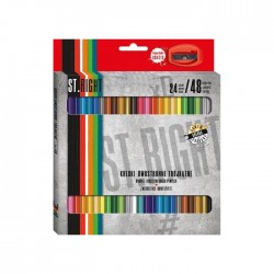 Creioane colorate 24 bucati, 48 culori, Majewski St. Right 3362