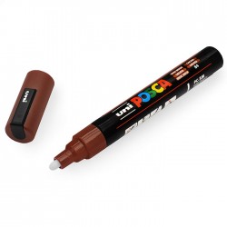 Marker universal UNI PC-5M Posca, 1.8-2.5 mm, maro inchis