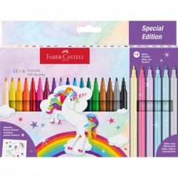 Carioca 18+6 culori Faber Castell Unicorni, 554221