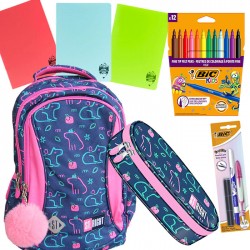 Ghiozdan echipat pentru clasele 3-4, model pentru fete,...