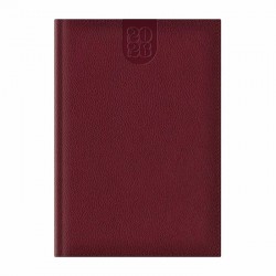 Agenda A5 datata zilnic Dakota, hartie ivory, coperta bordeaux