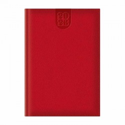 Agenda A5 datata zilnic Dakota, hartie ivory, coperta rosie