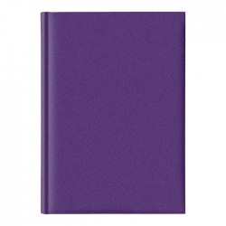 Agenda nedatata A5 Adria, hartie ivory, coperta mov