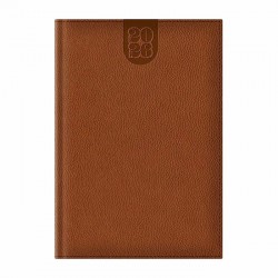Agenda A5 datata zilnic Dakota, hartie ivory, coperta maro