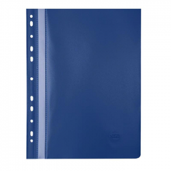 Dosar plastic cu sina si perforatii Noki bleumarin