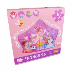 Puzzle 72 piese, 4 in 1, Printese, 88948