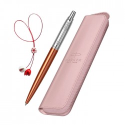 Set Pix Jotter Royal portocaliu + Etui Chelsea roz cu fermoar