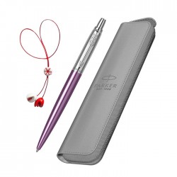 Set Pix Jotter Royal mov + Etui Victoria gri cu fermoar