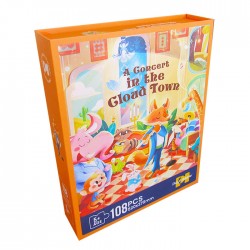 Puzzle 108 piese, A Concert in the Clouud Town, in cutie cu magnet, 88937