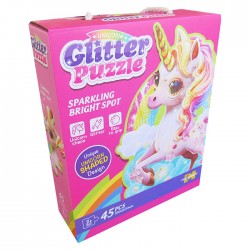 Puzzle cu sclipici 45 piese, Unicorn, 88949