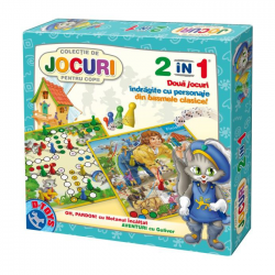 Joc de societate - 2 in 1 cu personaje din basmele clasice