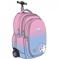 Ghiozdan cu troler Majewski Gama St. Right, Colectia Blue Hamster 2026, TB01