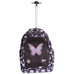 Ghiozdan cu troler Majewski Gama St. Right, Colectia Pastel Butterfly 2026, TB01