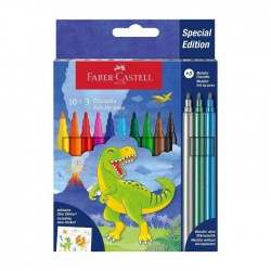 Carioca 10+3 culori Faber Castell Dinozauri, 554214